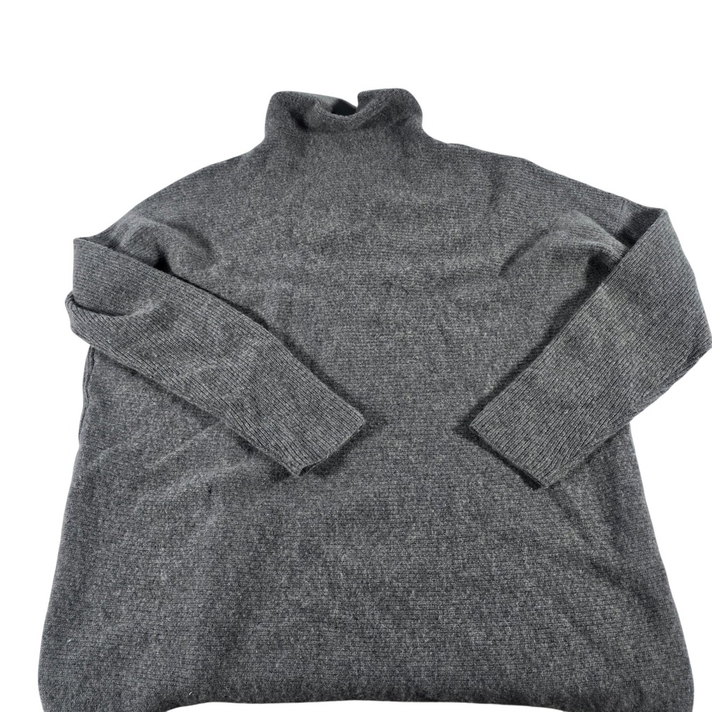 Nordstrom Signature 100% Cashmere Turtleneck Sweater Grey XXL 15251